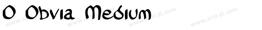 O Obvia Medium字体转换